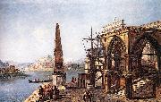 MARIESCHI, Michele Imaginative View with Obelisk  s USA oil painting reproduction